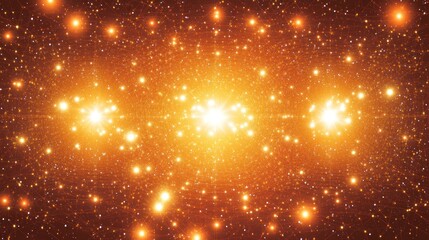 Obraz premium Cosmic Dance: A Celestial Tapestry of Golden Stars