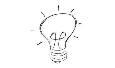 Lamp lightbulb drawing black color sign symbol decoration idea innovation electricity solution business inspiration creativity education study bright business hr human resource genius brainstorm think