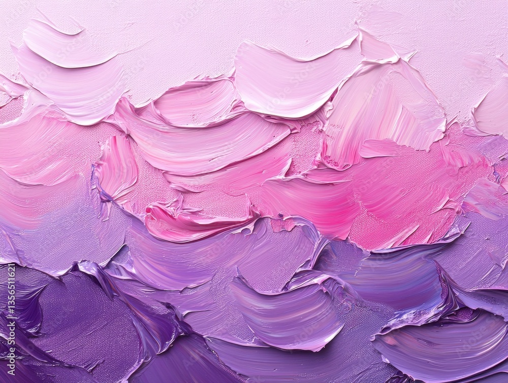 Poster gradient of lilac and pink oil paint strokes creating a textured background with artistic depth and 