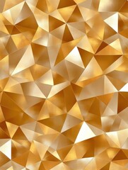 Geometric pattern with golden triangles. Geometric modern ornament. Seamless abstract background illustration
