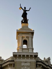Statue of Electra at the top of The Energy and Technology Museum in Vilnius, Lithuania.  