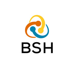BSH creative minimalist letter logo.