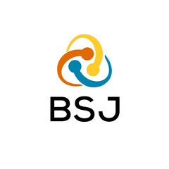 BSJ creative minimalist letter logo.