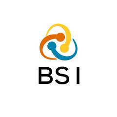 BSI creative minimalist letter logo.