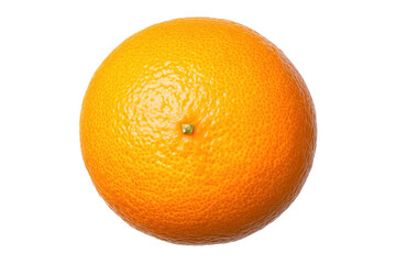 Close-up of a fresh orange on black background, cut out