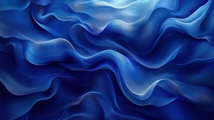 Fototapeta premium Abstract Blue Waves: A Serene Digital Artwork