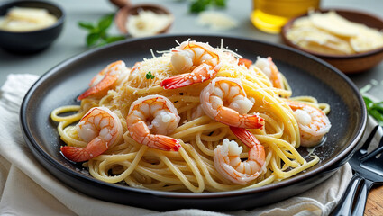 spaghetti with seafood
