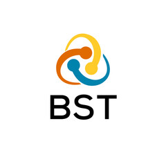 BST creative minimalist letter logo.