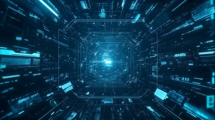 Obraz premium Sci-fi easter hologram interface