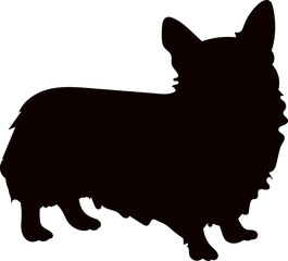 Corgi dog silhouette vector