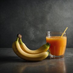 A ripe banana lying on a bed of leaves with sunlight filtering through.


