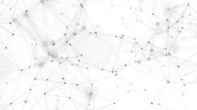 Animation of lines and dots connecting network concept. Abstract network animation on white background. network lines structure. 4k