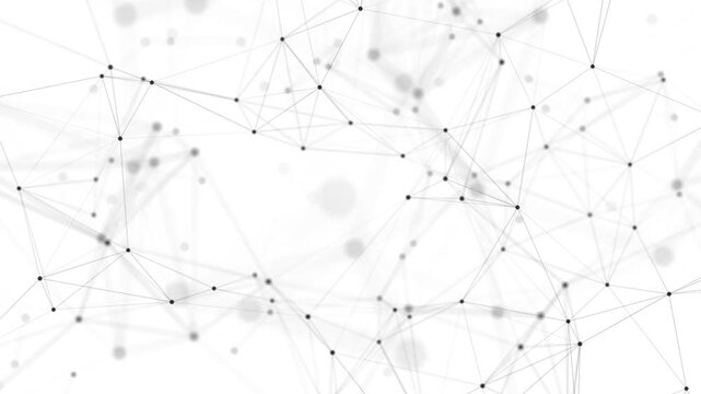 Animation of lines and dots connecting network concept. Abstract network animation on white background. network lines structure. 4k