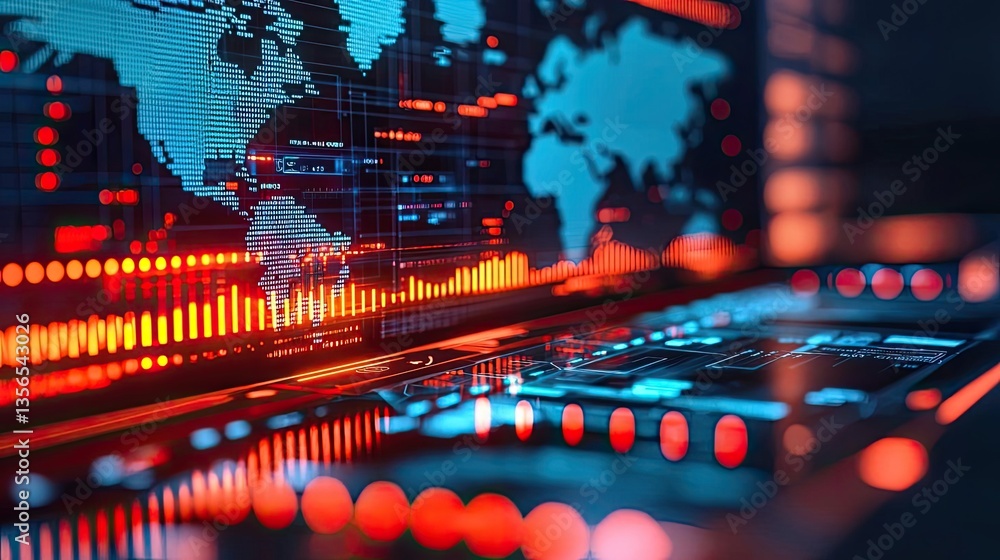 Poster cargo logistics and freight tracking in global network concept. futuristic data visualization with g