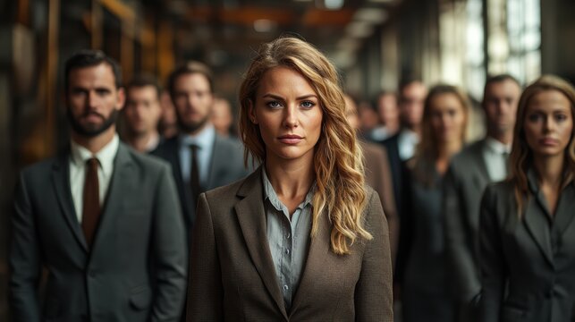 Confident woman dressed in a suit and tie illustrating professionalism and ethical hiring practices in business