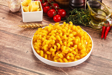 Italian cuisine - dry cellentani pasta