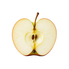 A slice of red apple. Cut cross-section of an apple. Photo asset with background removed, PNG icon available.