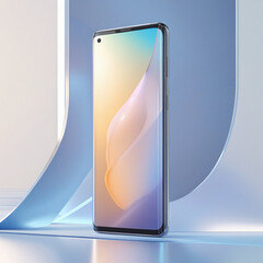 Placeholder
A sleek modern smartphone with a full screen display shows off a smooth, flowing abstract wallpaper. The device is set against a contemporary backdrop with blue accents.
