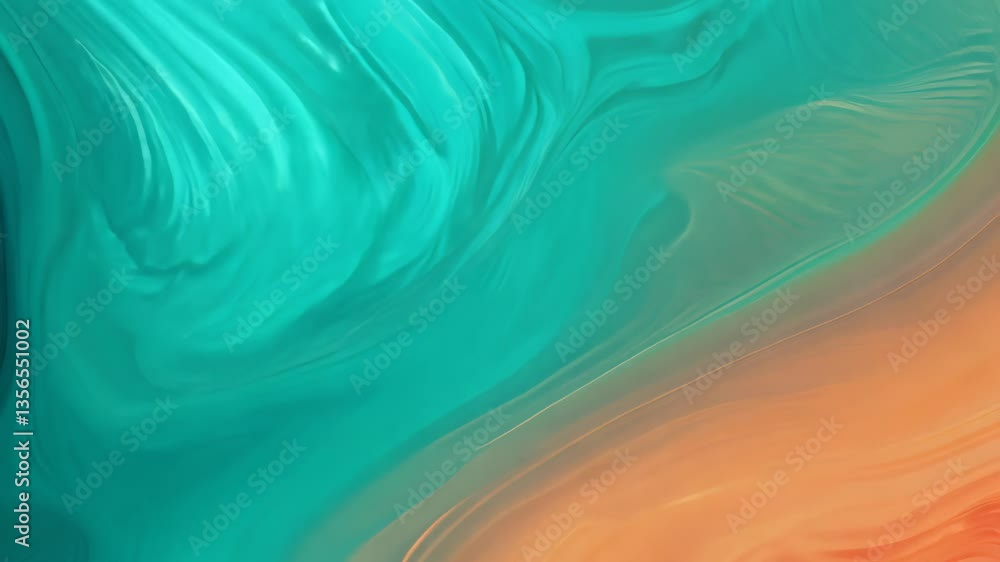 Poster vibrant teal and coral gradient texture motion backdrop for dynamic visuals