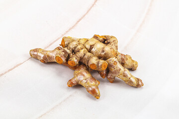 Fresh young Tumeric root heap