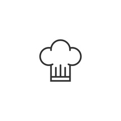 Minimalist chef hat icon for culinary and kitchen themes.