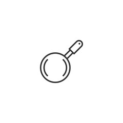 Magnifying glass linear icon for search and zoom.
