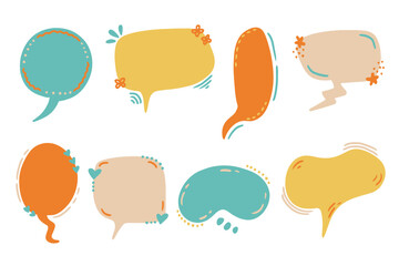 Cute Colorful Bubble Chat Illustration