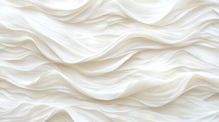 Fototapeta premium Gentle waves of white fabric flowing studio abstract texture calm close-up serenity
