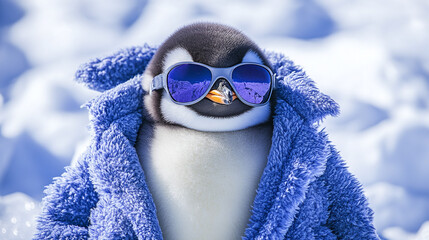 penguin in coat sunglasses, significance of scientific research and conservation in Antarctica