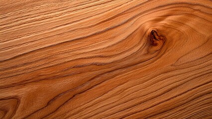 Fototapeta premium A close-up of polished wood with distinct grain patterns and a rich, warm color. Concept Polished Wood Close-Up, Distinct Grain Patterns, Rich Warm Colors, Texture and Detail, Nature's Elegance