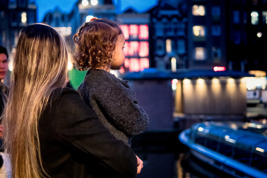 Mother and Daughter Admiring the Canals