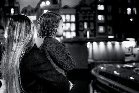 Mother and Daughter Admiring the Canals