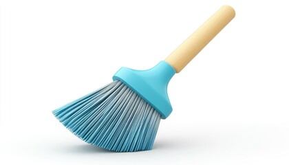 Compact Blue Handheld Broom Practical Cleanups isolated on white background