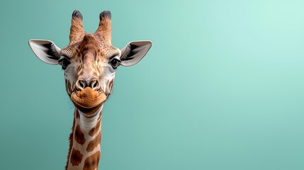 Obraz premium Unique giraffe portraits close-up animal photography with stunning natural backdrops