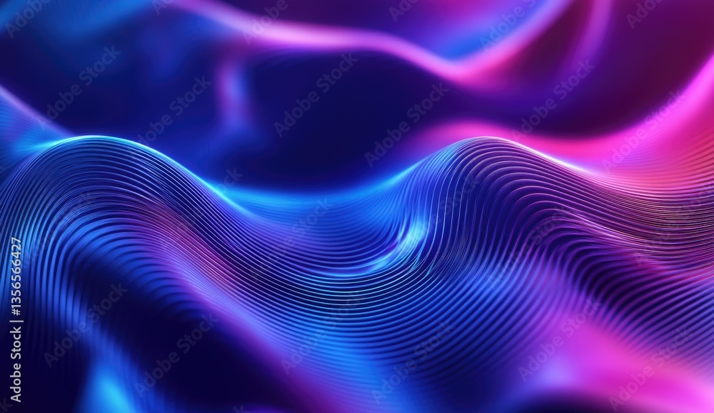 Poster abstract glowing wave pattern. dynamic interplay of vibrant colors and smooth curves