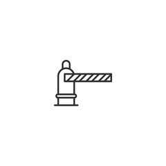 Simple linear parking barrier icon for security and access control.
