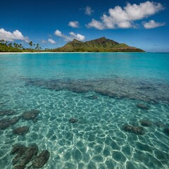 tropical island in the ocean
