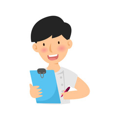 Thai nurse cartoon character. vector illustration