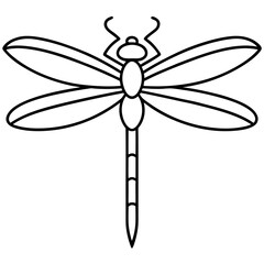 Minimalist Sea Dragonfly Line Art