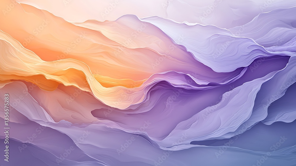 Poster abstract waves of colorful gradients digital artwork modern environment soft viewpoint