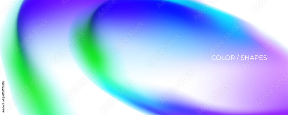 Poster abstract shapes and vibrant fluid colors. defocused color gradients. blurred colors for creative gra