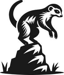 Meerkat animal vector silhouette