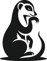 Meerkat animal vector silhouette