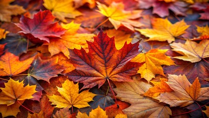 Autumn maple leaves background
