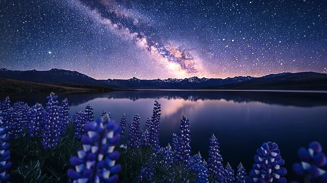 lake tekapo night sky video new zealand landscape