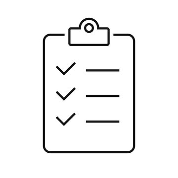 Checklist vector line icon