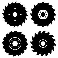 Circular saw blade vector icon