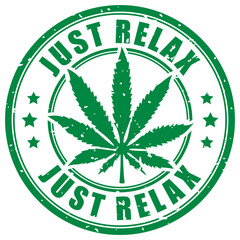 Just relax cannabis stamp
