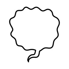 Speech bubble vector icon. Chat illustration sign. Message symbol. Text bubble logo.