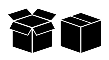 Parcel box vector icon